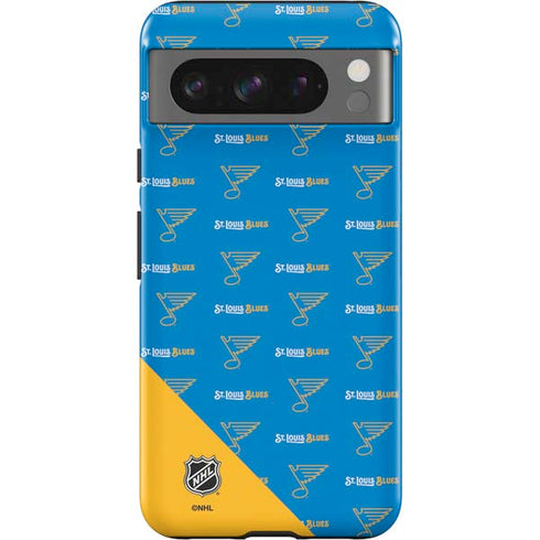 NHL St. Louis Blues Pattern Google Pixel 8 Pro Impact Case